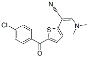 (Z)-2-[5-(4-CHLOROBENZOYL)-2-THIENYL]-3-(DIMETHYLAMINO)-2-PROPENENITRILE 结构式
