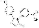 3-[2-(4-METHOXYPHENYL)-4-OXO-1,3-THIAZOLIDIN-3-YL]BENZOIC ACID 结构式