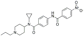 N-CYCLOPROPYL-4-((4-NITROBENZOYL)AMINO)-N-(1-PROPYLPIPERIDIN-4-YL)BENZAMIDE 结构式