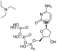 DEOXYCYTIDINE 5'-[ALPHA-35S]-THIOTRIPHOSPHATE, TRIETHYLAMMONIUM SALT 结构式