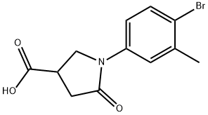 1-(4-溴-3-甲基苯基)-5-氧代吡咯烷-3-羧酸 结构式