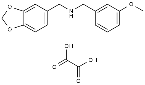 BENZO[1,3]DIOXOL-5-YLMETHYL-(3-METHOXY-BENZYL)-AMINE OXALATE 结构式