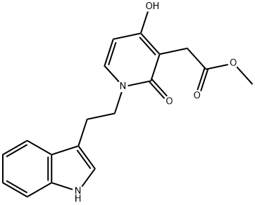 METHYL 2-(4-HYDROXY-1-[2-(1H-INDOL-3-YL)ETHYL]-2-OXO-1,2-DIHYDRO-3-PYRIDINYL)ACETATE 结构式