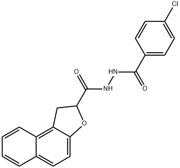 N'-(4-Chlorobenzoyl)-1,2-dihydronaphtho[2,1-b]furan-2-carbohydrazide 结构式