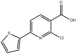 2-CHLORO-6-THIEN-2-YLNICOTINIC ACID 结构式