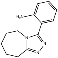 2-{5H,6H,7H,8H,9H-[1,2,4]三唑并[4,3-A]氮杂-3-基}苯胺 结构式
