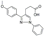 3-(3-(4-METHOXYPHENYL)-1-PHENYL-1H-PYRAZOL-4-YL)PROPANOIC ACID 结构式