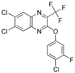 4-CHLORO-3-FLUOROPHENYL 6,7-DICHLORO-3-(TRIFLUOROMETHYL)-2-QUINOXALINYL ETHER 结构式