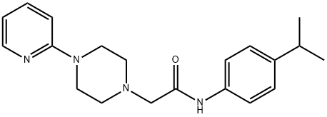 N-(4-(ISOPROPYL)PHENYL)-2-(4-(2-PYRIDYL)PIPERAZINYL)ETHANAMIDE 结构式