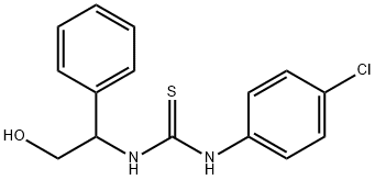 N-(4-CHLOROPHENYL)-N'-(2-HYDROXY-1-PHENYLETHYL)THIOUREA 结构式