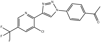 1-(4-(4-[3-Chloro-5-(trifluoromethyl)-2-pyridinyl]-1H-1,2,3-triazol-1-yl)phenyl)-1-ethanone 结构式
