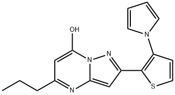 5-PROPYL-2-[3-(1H-PYRROL-1-YL)-2-THIENYL]PYRAZOLO[1,5-A]PYRIMIDIN-7-OL 结构式