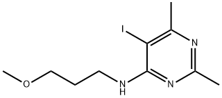 5-IODO-N-(3-METHOXYPROPYL)-2,6-DIMETHYL-4-PYRIMIDINAMINE 结构式