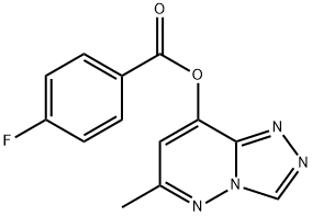 6-Methyl[1,2,4]triazolo[4,3-b]pyridazin-8-yl 4-fluorobenzenecarboxylate 结构式