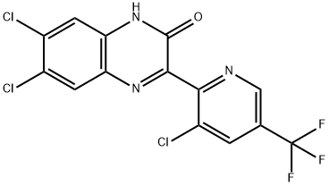 6,7-DICHLORO-3-[3-CHLORO-5-(TRIFLUOROMETHYL)-2-PYRIDINYL]-2-QUINOXALINOL 结构式