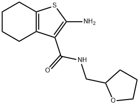 2-氨基-4,5,6,7-四氢-N-[(四氢-2-呋喃基)甲基]苯并[B]噻吩-3-甲酰胺 结构式