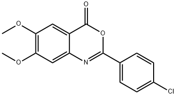 2-(4-CHLOROPHENYL)-6,7-DIMETHOXY-4H-3,1-BENZOXAZIN-4-ONE 结构式