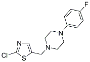 1-[(2-CHLORO-1,3-THIAZOL-5-YL)METHYL]-4-(4-FLUOROPHENYL)PIPERAZINE 结构式