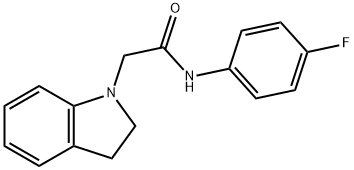N-(4-FLUOROPHENYL)-2-INDOLINYLETHANAMIDE 结构式
