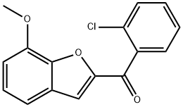 (2-CHLOROPHENYL)(7-METHOXY-1-BENZOFURAN-2-YL)METHANONE 结构式