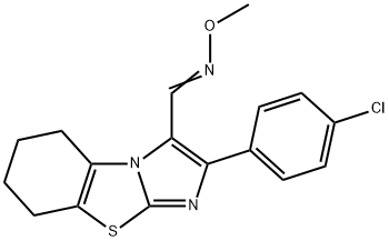 2-(4-CHLOROPHENYL)-5,6,7,8-TETRAHYDROIMIDAZO[2,1-B][1,3]BENZOTHIAZOLE-3-CARBALDEHYDE O-METHYLOXIME 结构式