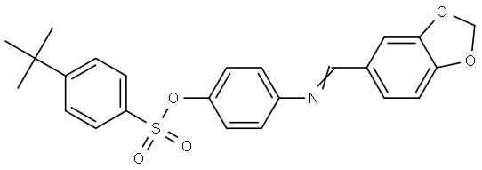 4-[(1,3-Benzodioxol-5-ylmethylene)amino]phenyl 4-(tert-butyl)benzenesulfonate 结构式