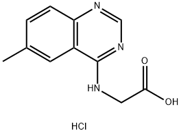 (6-METHYL-QUINAZOLIN-4-YLAMINO)-ACETIC ACIDHYDROCHLORIDE 结构式