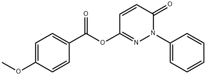 6-OXO-1-PHENYL-1,6-DIHYDRO-3-PYRIDAZINYL 4-METHOXYBENZENECARBOXYLATE 结构式