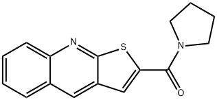 1-Pyrrolidinyl(thieno[2,3-b]quinolin-2-yl)methanone 结构式