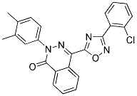 4-[3-(2-CHLOROPHENYL)-1,2,4-OXADIAZOL-5-YL]-2-(3,4-DIMETHYLPHENYL)-1(2H)-PHTHALAZINONE 结构式