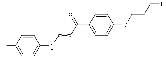 (E)-3-(4-Fluoroanilino)-1-[4-(3-fluoropropoxy)phenyl]-2-propen-1-one 结构式