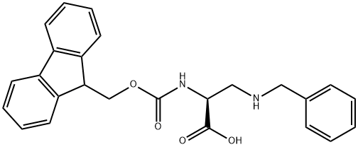 FMOC-BETA-N-BENZYLAMINO-L-ALA 结构式
