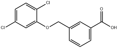 3-(2,5-DICHLORO-PHENOXYMETHYL)-BENZOIC ACID 结构式