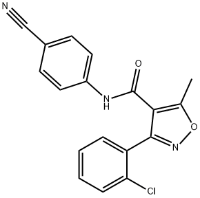(3-(2-Chlorophenyl)-5-methylisoxazol-4-yl)-N-(4-nitrilophenyl)formamide 结构式