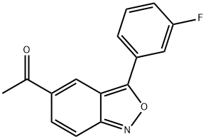 1-[3-(3-Fluorophenyl)-2,1-benzisoxazol-5-yl]-1-ethanone 结构式