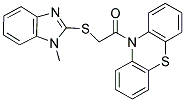 10-([(1-METHYL-1H-BENZIMIDAZOL-2-YL)THIO]ACETYL)-10H-PHENOTHIAZINE 结构式