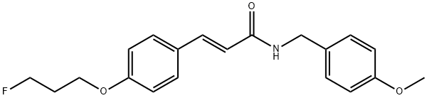 (E)-3-[4-(3-FLUOROPROPOXY)PHENYL]-N-(4-METHOXYBENZYL)-2-PROPENAMIDE 结构式