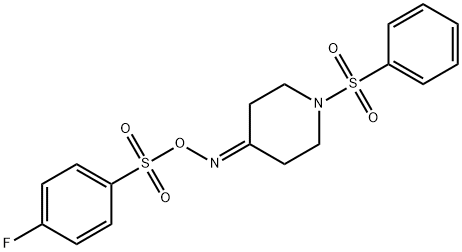 4-(([(4-FLUOROPHENYL)SULFONYL]OXY)IMINO)-1-(PHENYLSULFONYL)PIPERIDINE 结构式