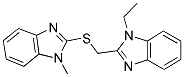 1-ETHYL-2-([(1-METHYL-1H-BENZIMIDAZOL-2-YL)THIO]METHYL)-1H-BENZIMIDAZOLE 结构式