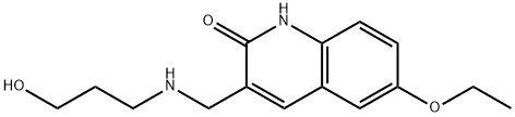 6-ETHOXY-3-[(3-HYDROXY-PROPYLAMINO)-METHYL]-1H-QUINOLIN-2-ONE 结构式