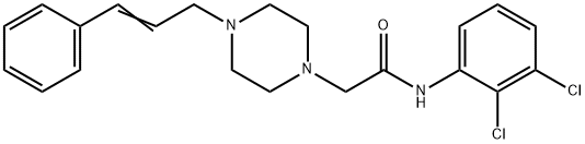 N-(2,3-DICHLOROPHENYL)-2-[4-(3-PHENYL-2-PROPENYL)PIPERAZINO]ACETAMIDE 结构式