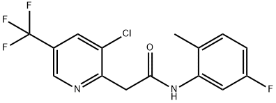 2-[3-Chloro-5-(trifluoromethyl)-2-pyridinyl]-N-(5-fluoro-2-methylphenyl)acetamide 结构式