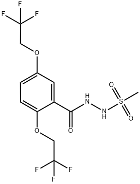 N'-[2,5-BIS(2,2,2-TRIFLUOROETHOXY)BENZOYL]METHANESULFONOHYDRAZIDE 结构式