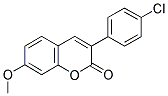 3(4'-CHLOROPHENYL)-7-METHOXYCOUMARIN 结构式