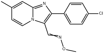 2-(4-CHLOROPHENYL)-7-METHYLIMIDAZO[1,2-A]PYRIDINE-3-CARBALDEHYDE O-METHYLOXIME 结构式