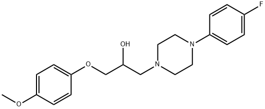 1-[4-(4-Fluorophenyl)piperazino]-3-(4-methoxyphenoxy)-2-propanol 结构式