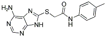 2-[(6-AMINO-9H-PURIN-8-YL)THIO]-N-(4-METHYLPHENYL)ACETAMIDE 结构式