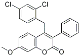 4(2',4'-DICHLOROBENZYL)-7-METHOXY-3-PHENYLCOUMARIN 结构式