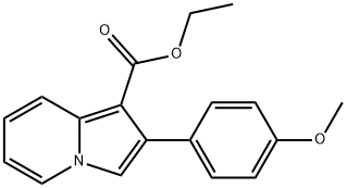 ETHYL 2-(4-METHOXYPHENYL)-1-INDOLIZINECARBOXYLATE 结构式