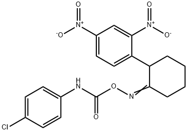 1-[2-(([(4-CHLOROANILINO)CARBONYL]OXY)IMINO)CYCLOHEXYL]-2,4-DINITROBENZENE 结构式